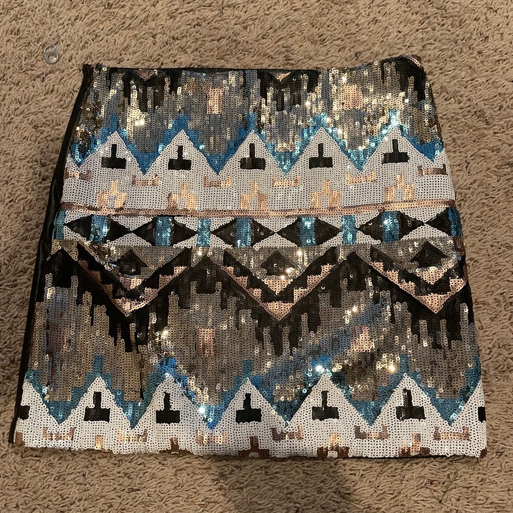 Sequin mini skirt